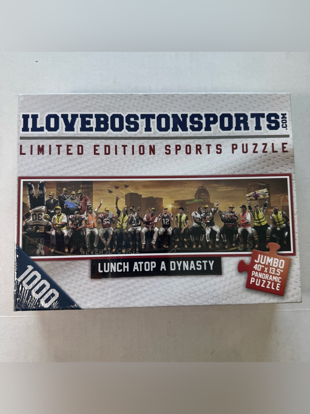 Lunch Atop a Dynasty Boston Sports 1000 Piece Panoramic Puzzle NEW Sealed